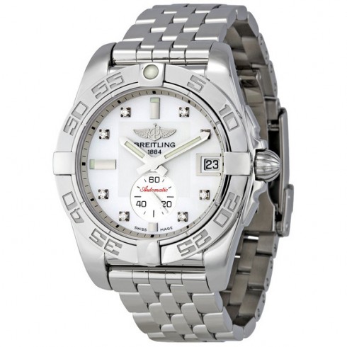 Breitling Galactic 36 Mother of Pearl Diamond Dial Unisex Watch A3733012-A717SS watches