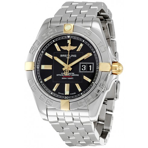 Breitling Galactic 41 Black Dial Stainless Steel Men's Watch B49350L2-BA08SS watches