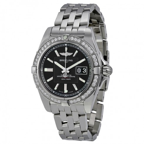 Breitling Galactic 41 Diamond Automatic Black Dial Men's Watch A49350LA-BA07 watches