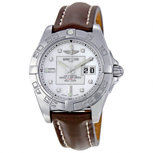 Breitling Galactic 41 Mother of Pearl Dial Automatic Men's Watch A49350L2-A7022BRLD watches