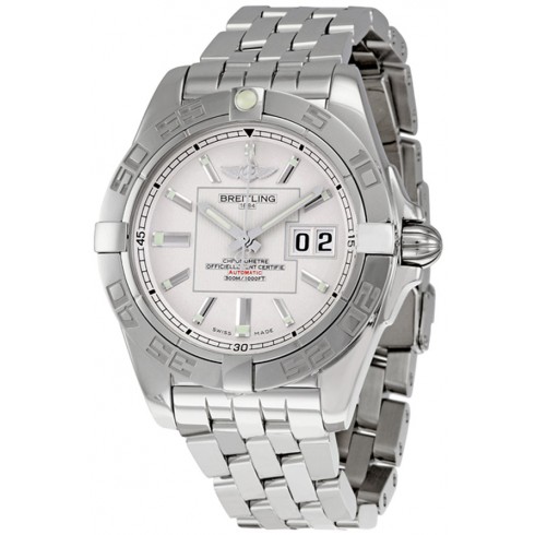 Breitling Galactic 41 Silver Dial Stainless Steel Men's Watch A49350L2-G699SS watches