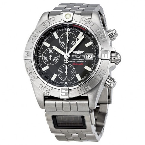 Breitling Galactic Chrono Graphite Stainless Steel Men's Watch A1336410/M512 watches