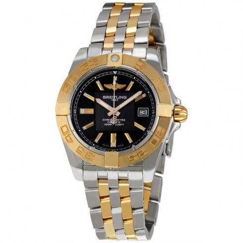 Breitling Galatic 32 Black Stainless Steel and Gold Ladies Watch C71356L2/BA12TT watches
