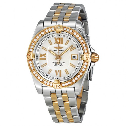 Breitling Lady Cockpit Diamond Rose Gold and Stainless Steel Ladies Watch C7135653-G650TT watches