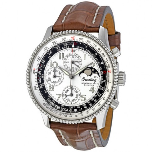Breitling Montbrilliant Olympus Silver Dial Chronograph Automatic Men's Watch A1935012-G592BRCT watches