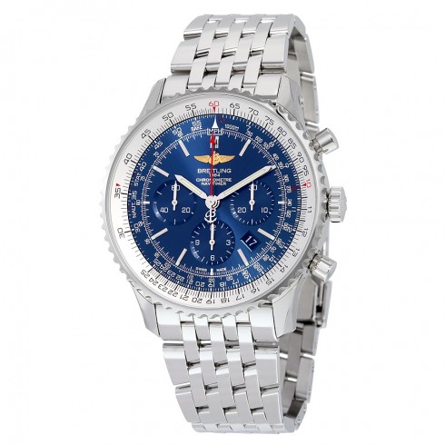 Breitling Navitimer 01 46MM Chronograph Aurora Blue Dial Men's Watch AB012721-C889SS watches