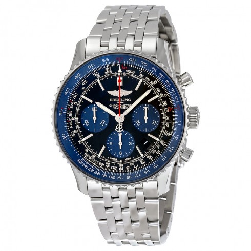 Breitling Navitimer 01 Limited Blue Edition Stainless Steel Men's Watch AB012116/BE09SS watches
