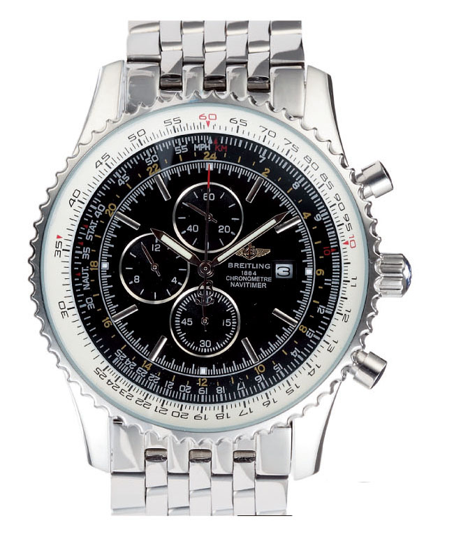 Breitling Navitimer A2432212/B726-SS Round Black Dial Automatic Watch watches