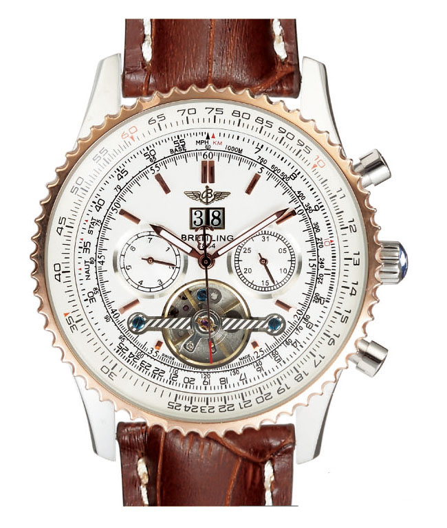 Breitling Navitimer AB012012-BB01BKLT 43.7mm Rose Gold Case Mens Watch watches