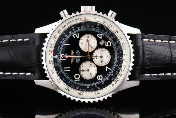 Breitling Navitimer Chronograph A13022-13 Quartz Round Black Dial Watch watches