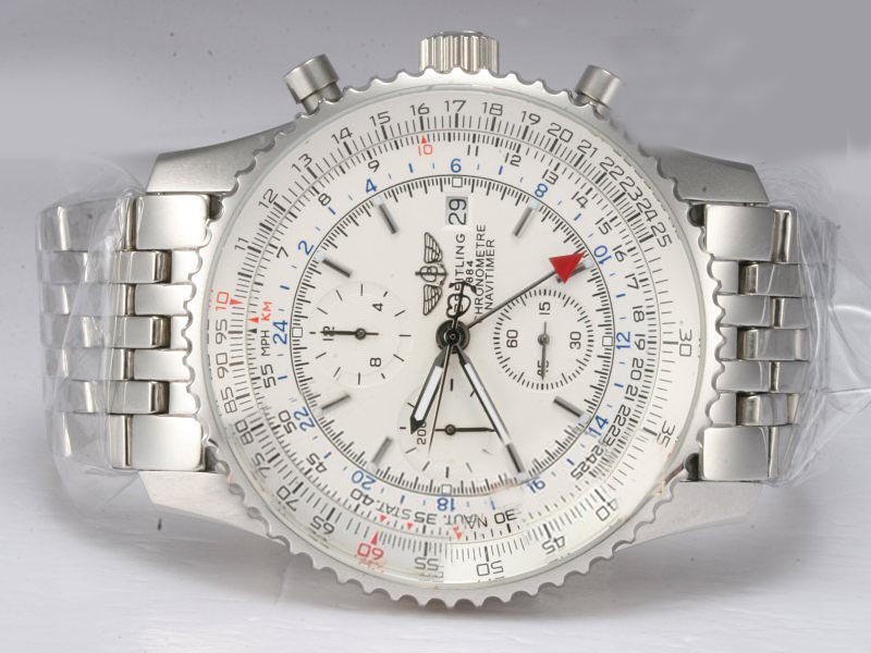 Breitling Navitimer Chronograph A24322 Automatic White Dial Stainless Steel Bezel Watch watches
