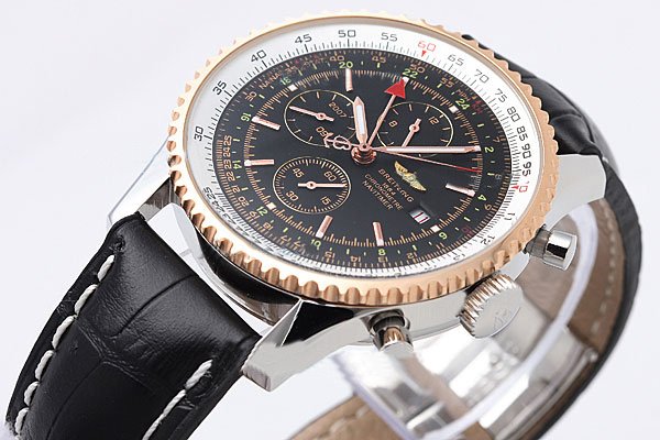 Breitling Navitimer Chronograph A2432212/B726 Mens 46mm Black Cow Leather Strap Watch watches