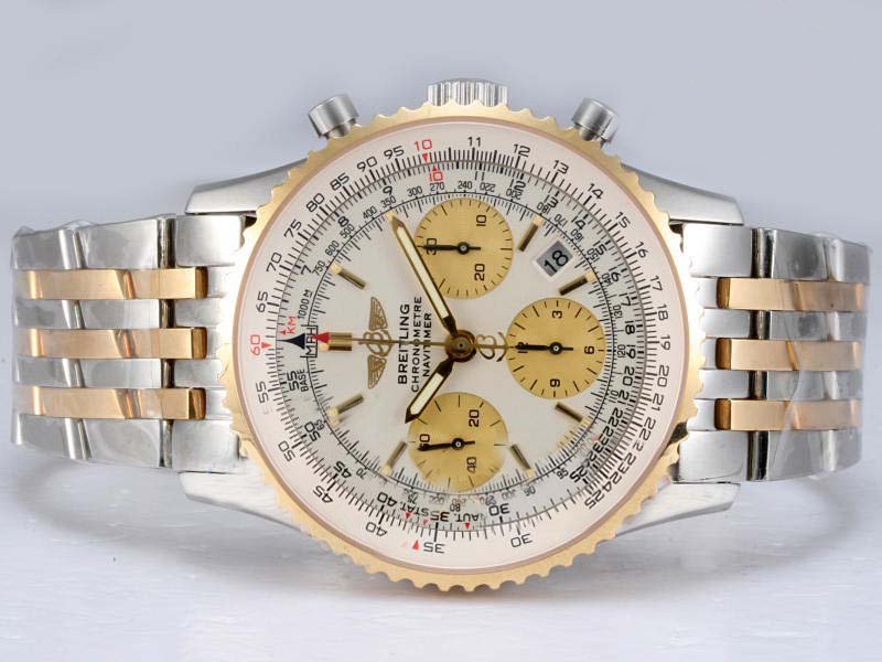 Breitling Navitimer Chronograph AB 0120 Round White Dial Automatic Watch watches