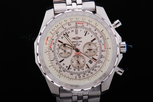 Breitling Navitimer Chronograph Steel 4 White Dial Round Stainless Steel Case Watch watches