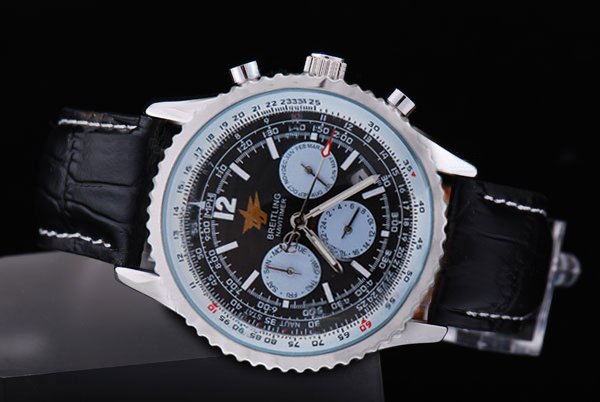 Breitling Navitimer Chronograph Steel Black Dial Automatic Watch watches