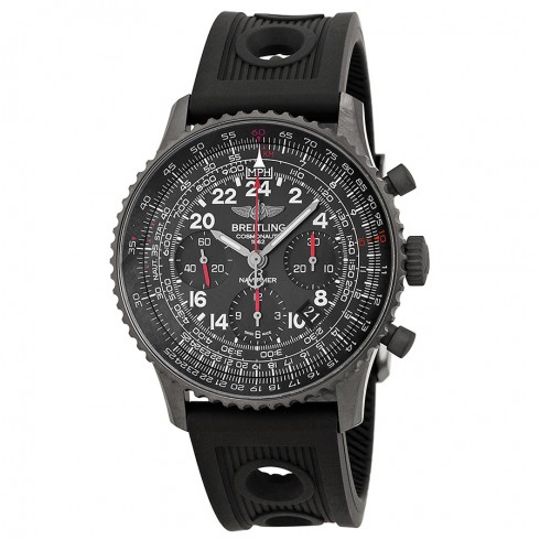 Breitling Navitimer Cosmonaute Black Dial Black Rubber Men's Watch MB0210B6-BC79BKOR watches