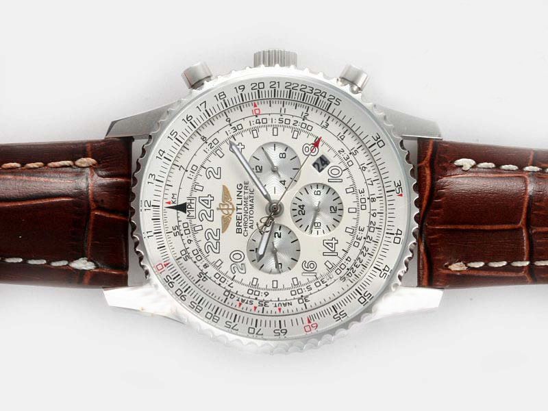 Breitling Navitimer Cosmonaute Steel Automatic White Dial 46mm Watch watches