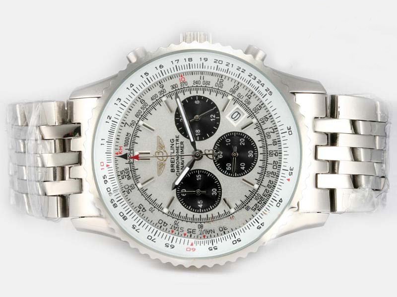 Breitling Navitimer Cosmonaute Steel Mens Round Stainless Steel Case Watch watches