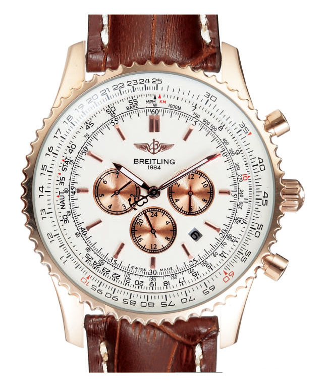 Breitling Navitimer D2332212/g534-2LT Mens Brown Crocodile Leather Strap Watch watches