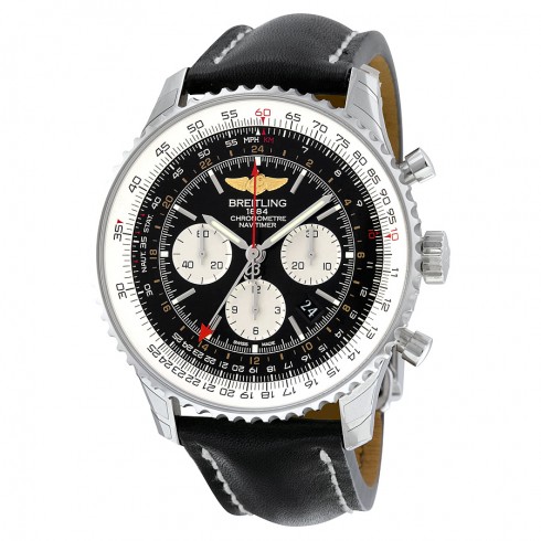 Breitling Navitimer GMT Black Dial Stainless Steel Men's Watch AB044121/BD24BKLD watches