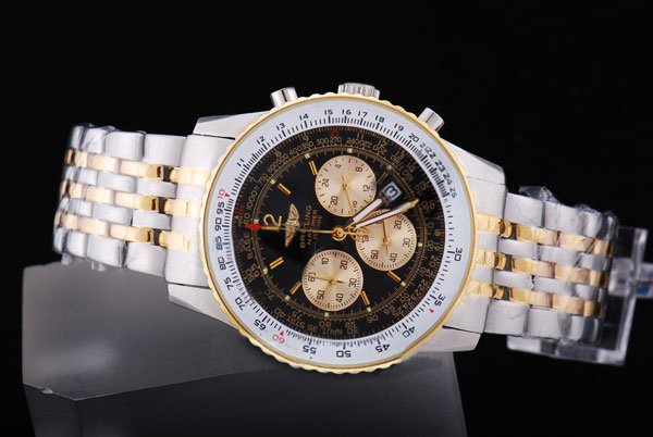 Breitling Navitimer Heritage Yellow Gold Round Yellow Stainless Steel Strap Mens Watch watches