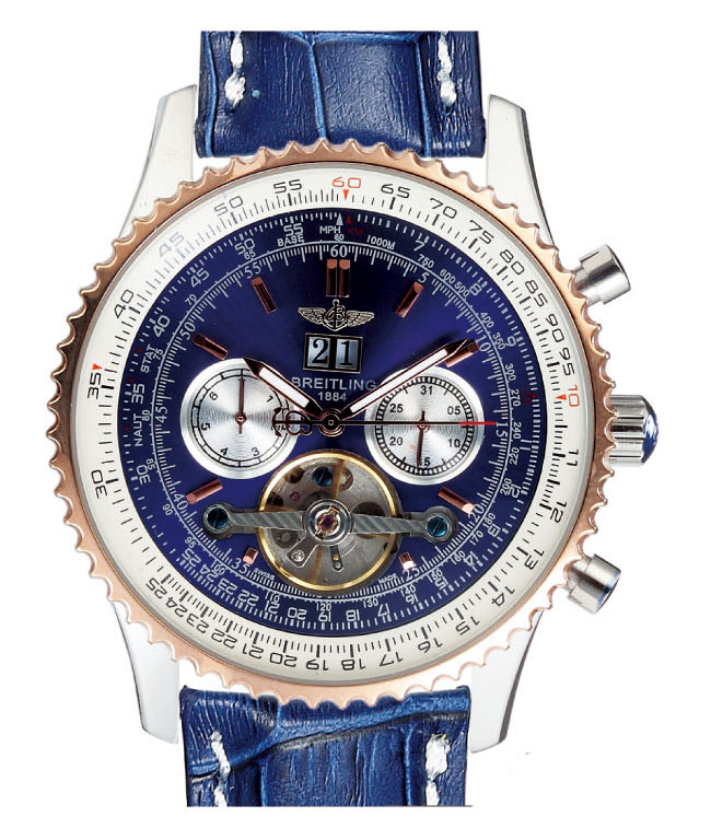 Breitling Navitimer R1436002-G660-756P Tourbillon 43.7mm Blue Dial Watch watches