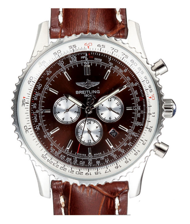 Breitling Navitimer R2332212/B838-2CT Brown Crocodile Leather Strap Brown Dial Watch watches