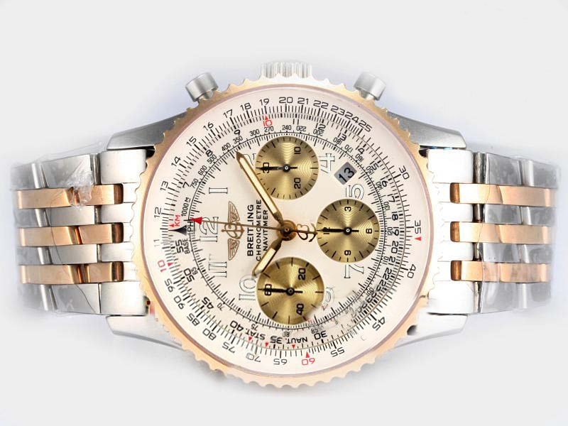 Breitling Navitimer World 111 Stainless Steel with 18k Gold Bezel Automatic Midsize Watch watches