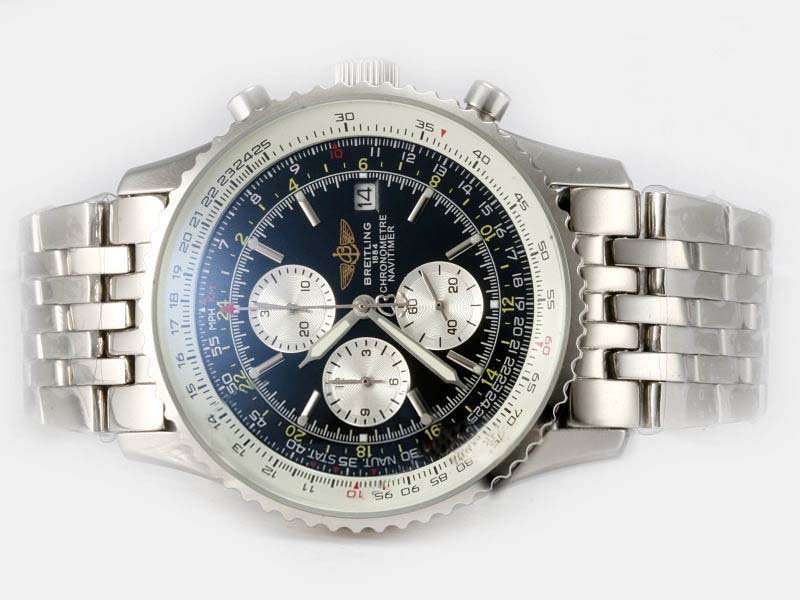Breitling Navitimer World A2432212/B726 Quartz Chronograph Black Dial 42mm Watch watches