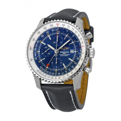 Breitling Navitimer World Blue Dial Chronograph Men's Watch A2432212-C651BKLT watches