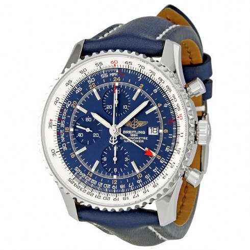 Breitling Navitimer World Blue Dial Chronograph Men's Watch A2432212-C651BLLT watches