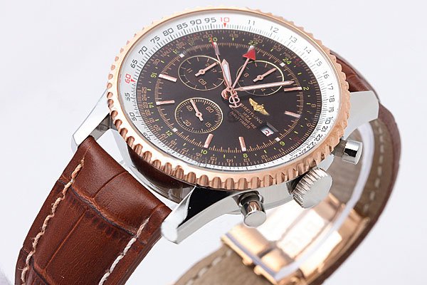 Breitling Navitimer World Pink Gold coffee Dial 46mm Automatic Watch watches