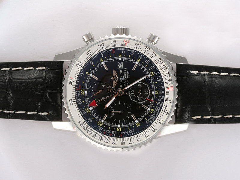 Breitling Navitimer World Steel Black Dial Stainless Steel Case Watch watches