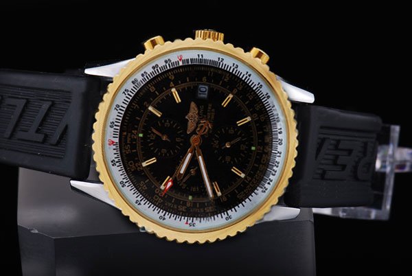 Breitling Navitimer World Steel Stainless Steel Bezel Automatic Black Dial Watch watches