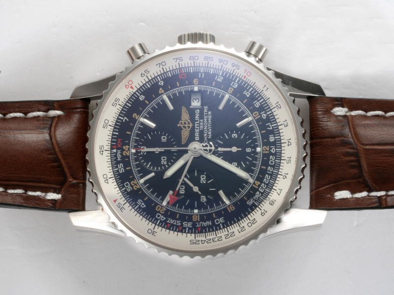 Breitling Navitimer World Steel Stainless Steel Case Mens Round Watch watches