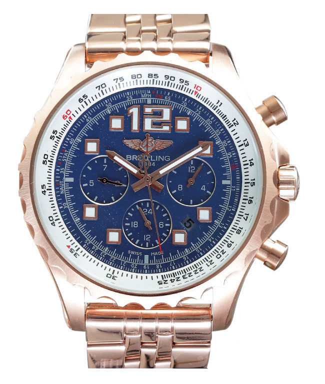 Breitling Professional Chronospace A2336035/C833-SS Round Automatic Blue Dial Watch watches