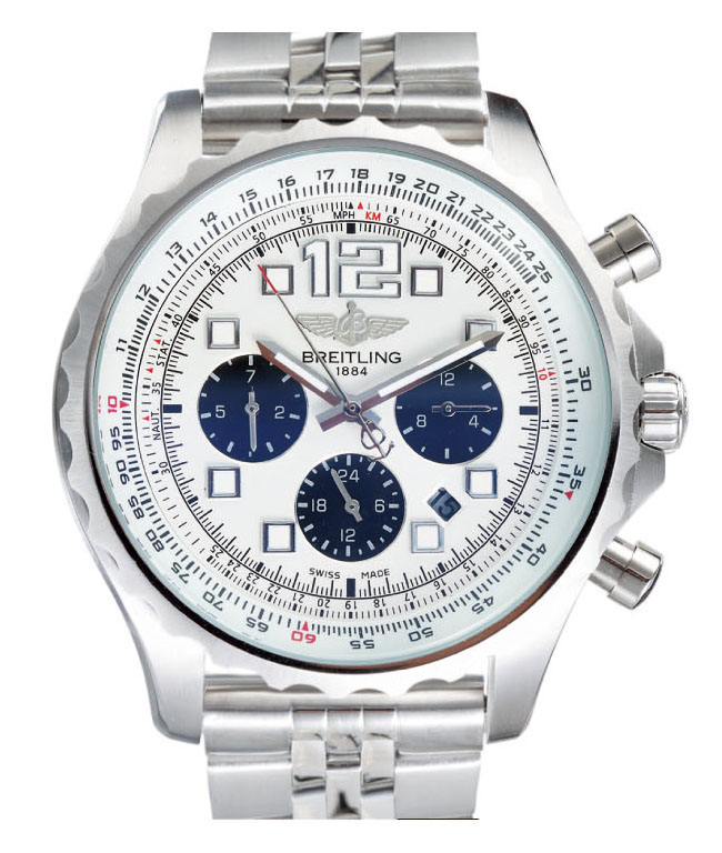 Breitling Professional Chronospace A2336035/g718-1OR Silver Stainless Steel Strap Mens Round Watch watches