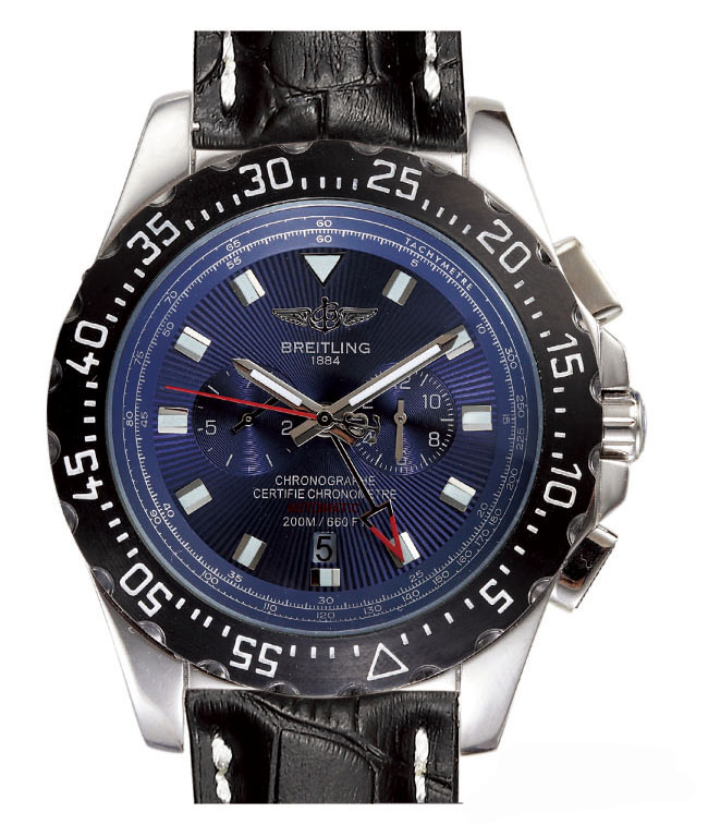 Breitling Professional Skyracer A2736423/C804-3OR Black Crocodile Leather Strap 43.5mm Mens Watch watches