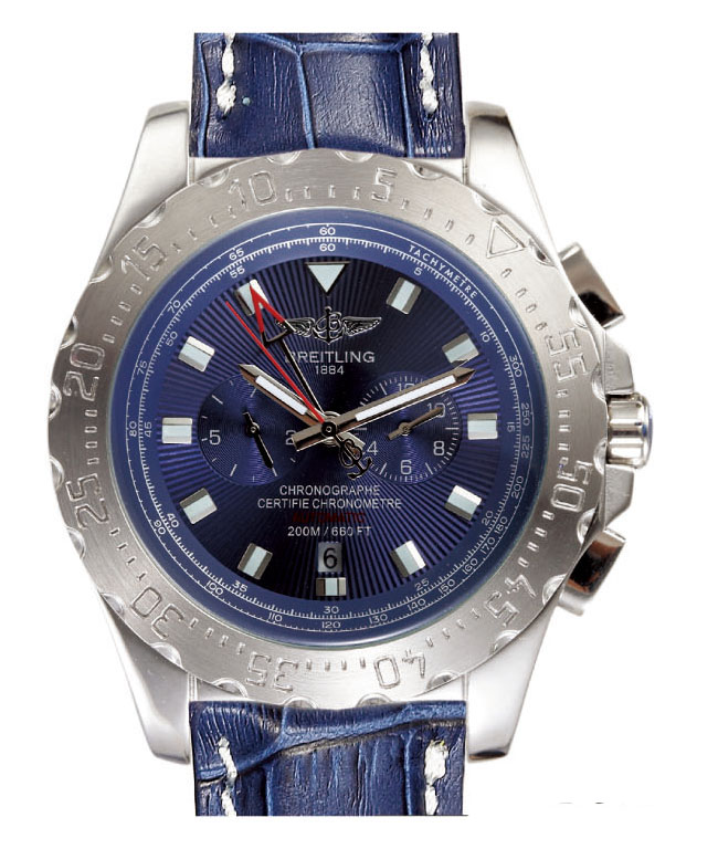 Breitling Professional Skyracer A2736423/C804-3OR Round Mens Blue Crocodile Leather Strap Watch watches