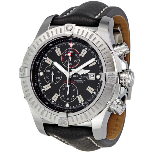 Breitling Super Avenger Black Dial Chronograph Men's Watch A1337011-B907BKLD watches