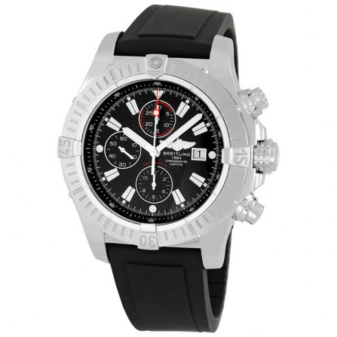Breitling Super Avenger Black Dial Rubber Strap Men's Watch A1337011-B907BKPD watches