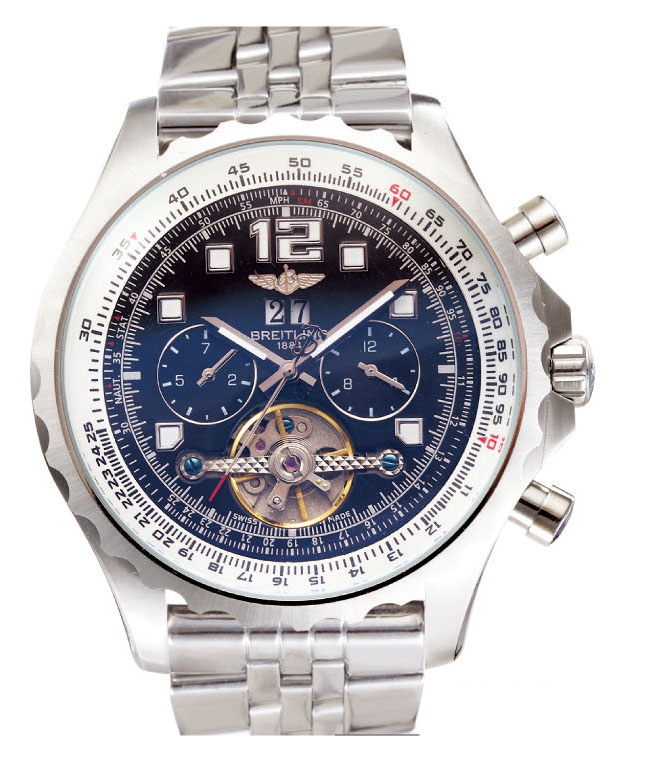 Breitling Super Avenger Chronograph A2336035/BA68/201S Round Tourbillon Black Dial Watch watches