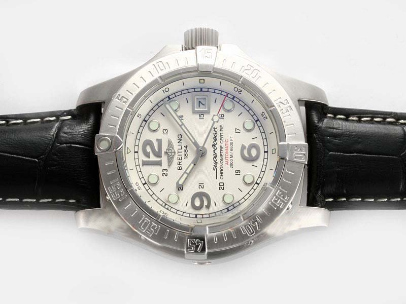 Breitling Super Ocean A1736006/B909-1CD White Dial Automatic Chronograph Round Watch watches