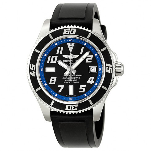 Breitling Superocean 42 Black Dial Rubber Strap Automatic Men's Watch A1736402-BA30BKPT watches