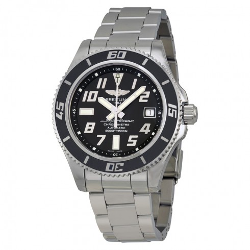 Breitling Superocean 42 Black Dial Stainless Steel Men's Watch A1736402-BA28SS watches