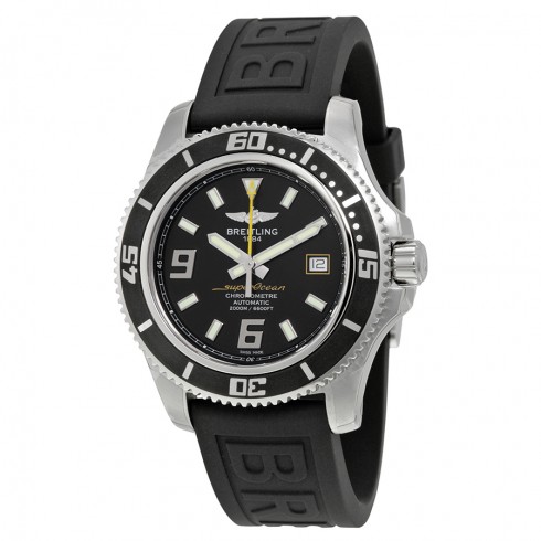 Breitling Superocean 44 Automatic Black Dial Black Rubber Men's Watch A1739102-BA78BKPT3 watches