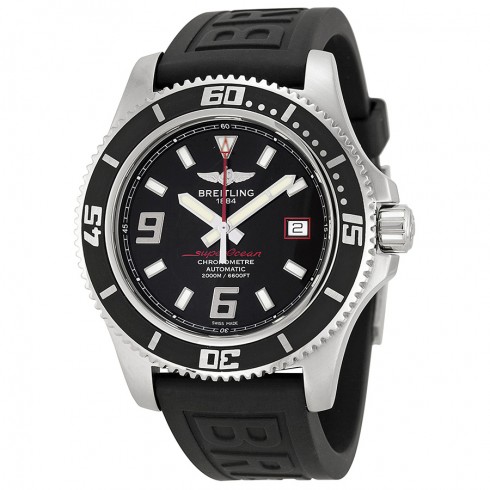 Breitling SuperOcean 44 Black Dial Black Rubber Men's Watch A1739102-BA76BKPT3 watches