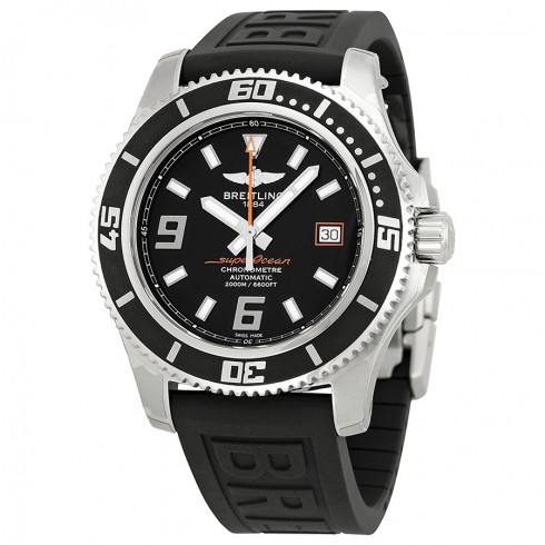 Breitling Superocean 44 Black Dial Black Rubber Men's Watch A1739102-BA80BKPD3 watches