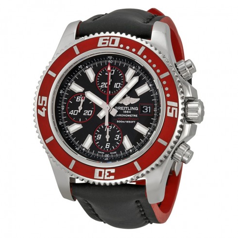 Breitling Superocean Chronograph II Automatic Black Dial Black Leather Men's Watch A13341X9-BA81BKRLT watches