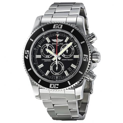 Breitling Superocean Chronograph M2000 Black Dial Men's Watch A73310A8-BB73 watches